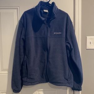 Columbia Fleece Jacket. Full zip up. Size XL. Blue.